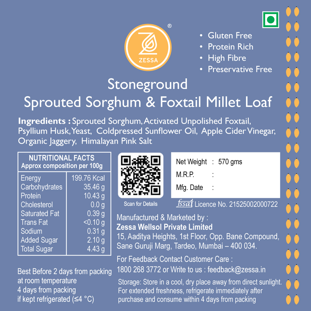 Sprouted Sorghum & Foxtail Loaf