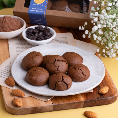 Double Chocolate Plant Based Cookies | Vegan Cookie Treat